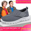 Elderly shoes men's chubby feet swollen feet, special health shoes sports shoes single buckle with dad's shoe mesh - Korvel
