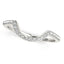 Bague de mariage en diamant courbé en or blanc 14 carats