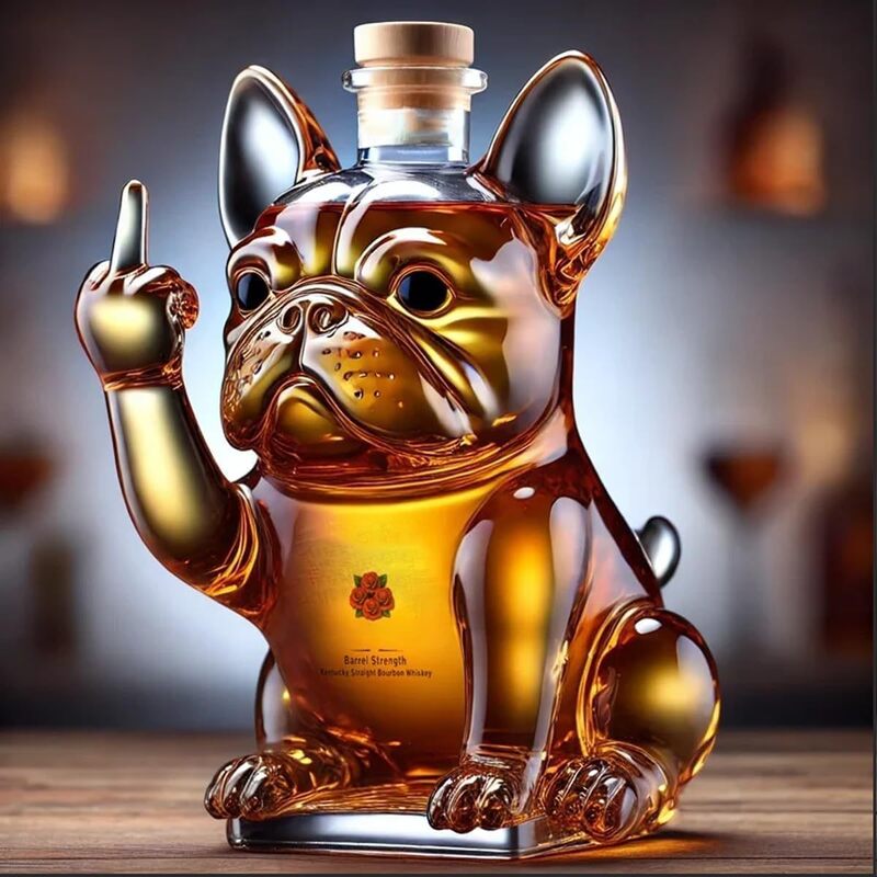 10Oz Funny Middle Finger Duck/Turtle/Dog Whisky Glass Decanter – Bar/Office/Home Decor. - Korvel