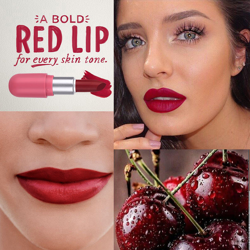 Fit Colors Mini Capsule Matte Lipstick Matte Velvet Does Not Fade Portable Mini Lipstick - Korvel