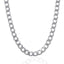 Collier en chaîne à maillons en argent sterling plaqué rhodium