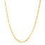 Collier en Chaîne Paperclip en Or Jaune 14k avec Diamants