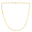 Collier en Chaîne Paperclip en Or Jaune 14k avec Diamants