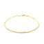 10k Yellow Gold Solid Diamond Cut Rope Bracelet - 1.5mm