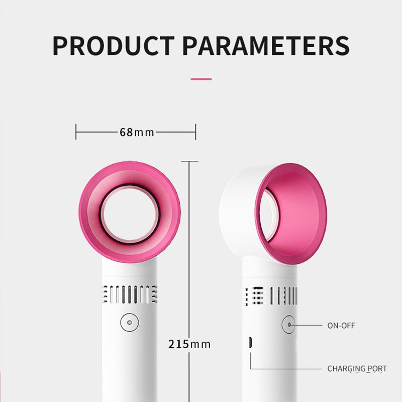 Mini Portable USB Rechargeable Handheld Fan with Night Light