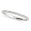 Bague de mariage en or blanc 14k avec diamants ronds en pavé