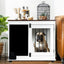 Elegant Doodle Dog Crate with Dual Doors - White