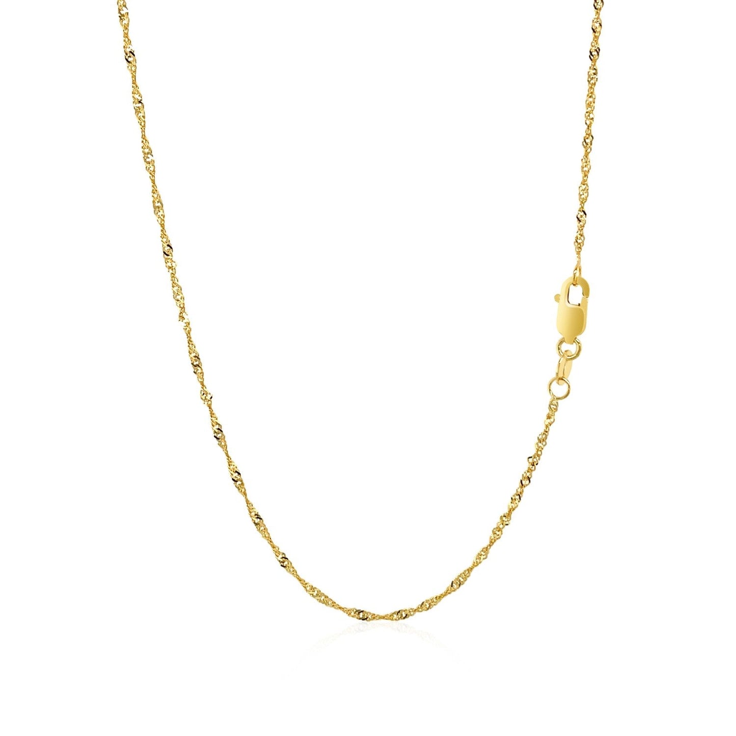 14k Yellow Gold Singapore Chain - 1.5mm