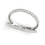 Anillo de Compromiso de Banda Dividida de Diamante en Oro Blanco de 14k