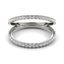 Anillo de Compromiso de Banda Dividida de Diamante en Oro Blanco de 14k