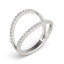 Anillo de Compromiso de Banda Dividida de Diamante en Oro Blanco de 14k