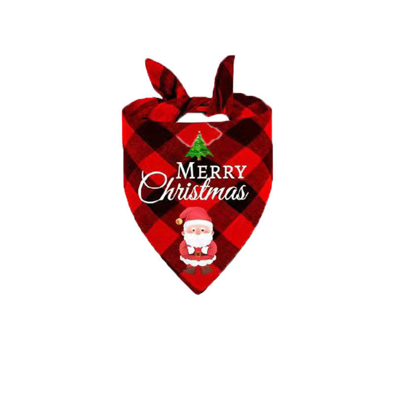 Christmas Day Border Protection Pet Small, Medium, and Large Dogs, Dogs, Cats, Teddy Triangular Towels, Water Jars - Korvel