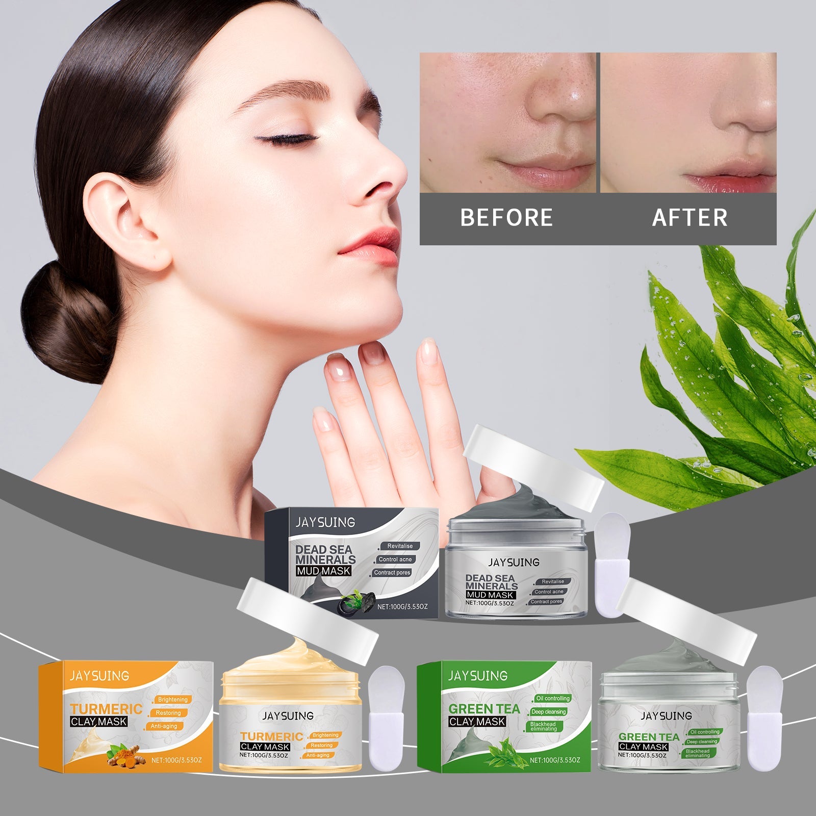 Facial Mud Mask Series Moisturizes And Controls Oil, Firming And Smoothing Facial Skin To Even Skin Tone - Korvel