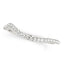 Anillo de Boda de Diamantes Curvado Moderno de Oro Blanco de 14k