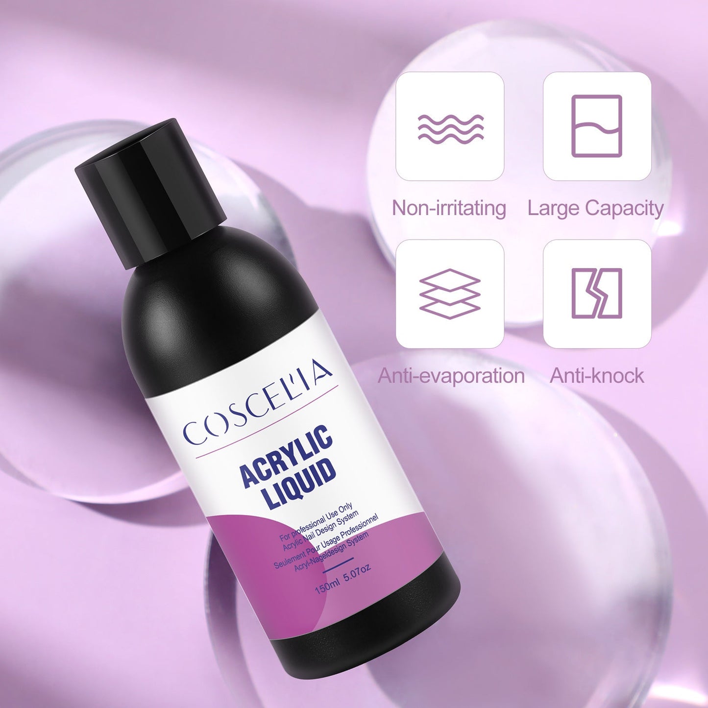 COSCELIA Crystal Powder Nail Extension Nail Tool Set DIY Nail Extension Crystal Powder 150ml Crystal Liquid - Korvel