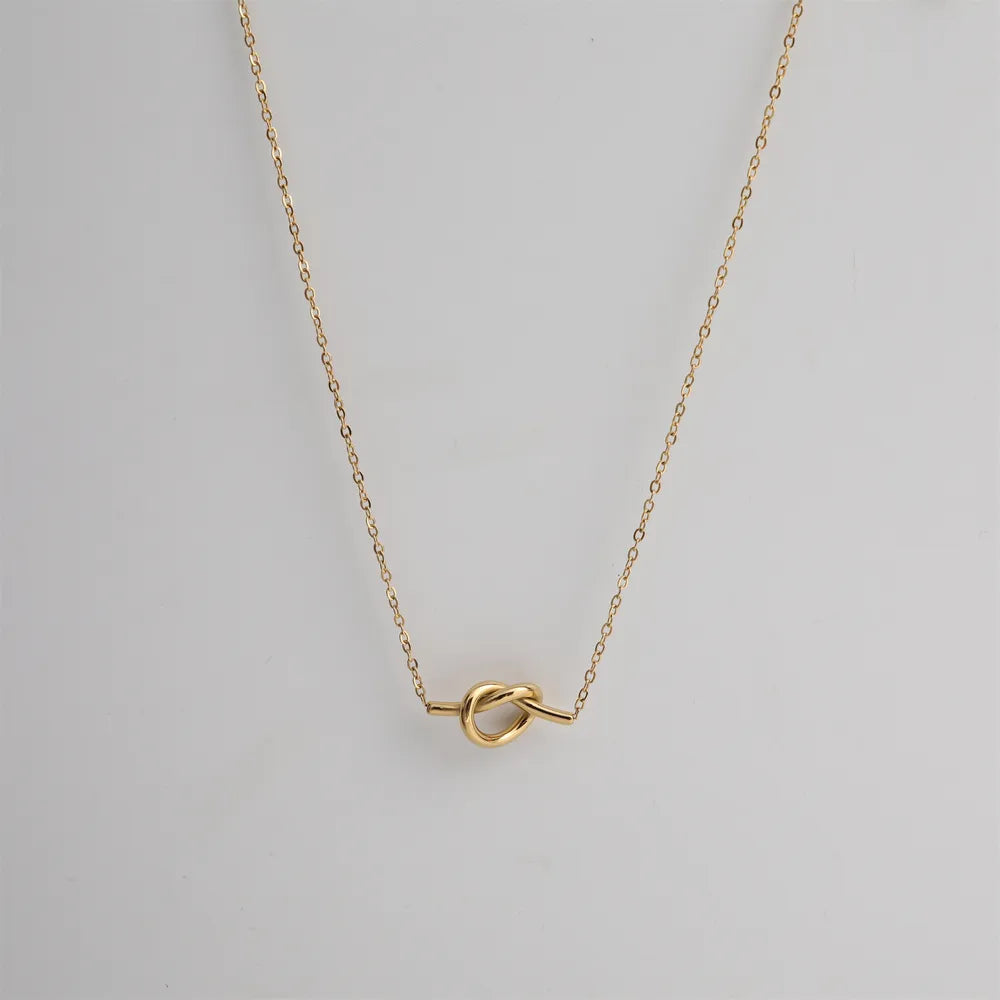 18K Gold-Plated Knotted Necklace - Korvel