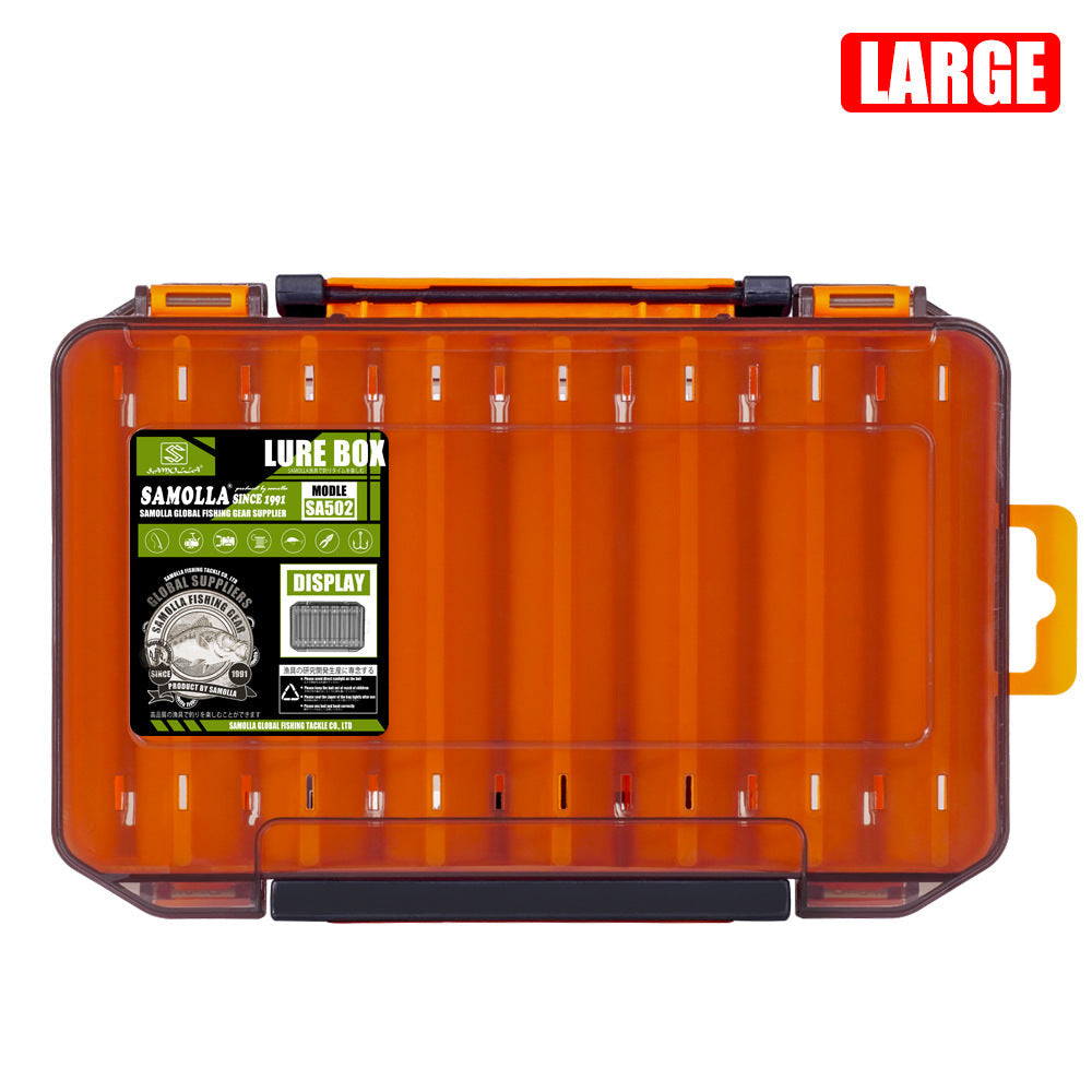 14-Compartment Fishing Tackle Box for Accessories, Lures & Hooks, Double-Sided Organizer. - Korvel
