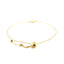 Pulsera Ajustable de Oro Amarillo de 14k con Círculo Brillante