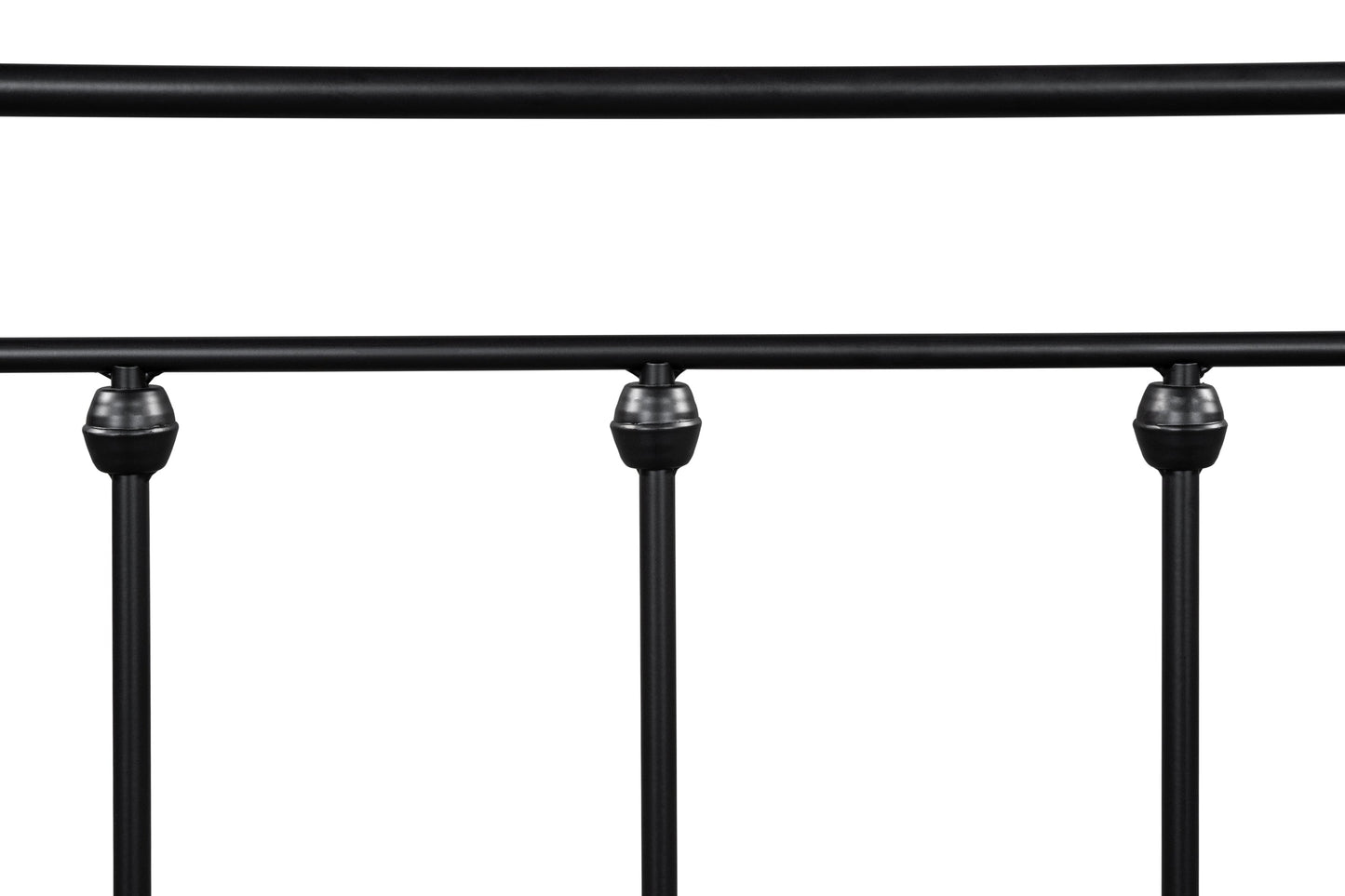 Retro Black Metal Double Bed with Flexible Ear Shaft