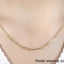 14k Yellow Gold Wire Paperclip Chain - Elegant Design