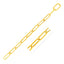14k Yellow Gold Lite Round Wire Paperclip Bracelet