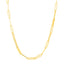 14k Yellow Gold Paperclip Chain Link and Gold Bar Necklace