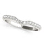 14k White Gold Pave Set Curved Diamond Wedding Band