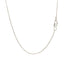 14k White Gold Round Cable Link Chain - 1.1mm