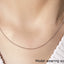 14k White Gold Round Cable Link Chain - 1.1mm