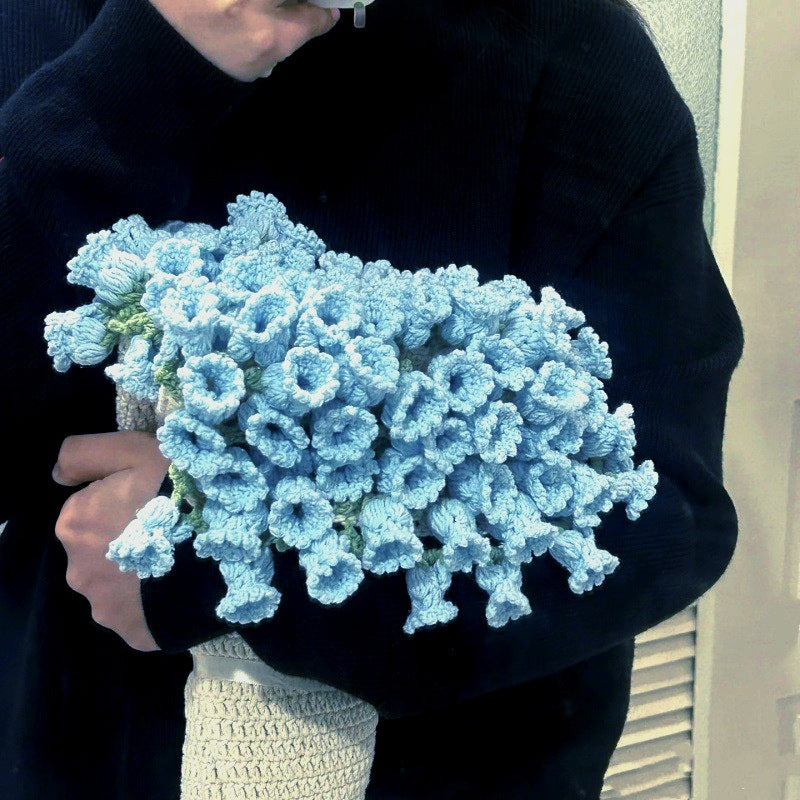 60cm New Creative Rose Bouquet Blanket (Finished), Crocheted Flower Bouquet Gift for Girlfriend - Korvel