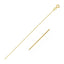 14k Yellow Gold Diamond Cut Cable Link Chain - 0.8mm
