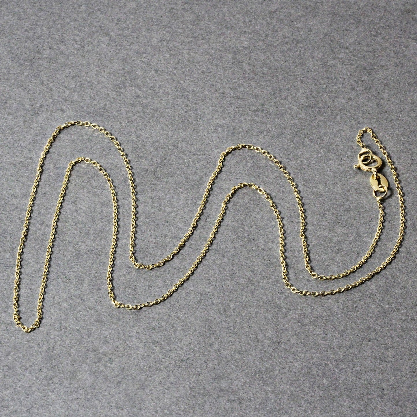 14k Yellow Gold Diamond Cut Cable Link Chain - 0.8mm