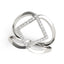 14k White Gold Interlaced Design Diamond Engagement Ring