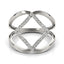 14k White Gold Interlaced Design Diamond Engagement Ring