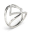 14k White Gold Interlaced Design Diamond Engagement Ring