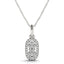 Elegant Two Stone Diamond Pendant in 14k White Gold