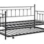 Retro Black Metal Double Bed with Flexible Ear Shaft