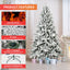 7FT Flocked Christmas Tree - Premium Artificial Decor