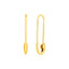 Pendientes de Seguridad de Oro Amarillo de 14k