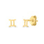 Pendientes de Stud Gemini de Oro Amarillo de 14K