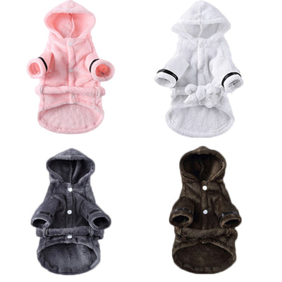 Pet Bathrob Dog Pajamas Sleeping Clothes Soft Pet Bath Drying Towel Clothes winter Warm pajamas for Puppy Dogs Quick Drying - Korvel
