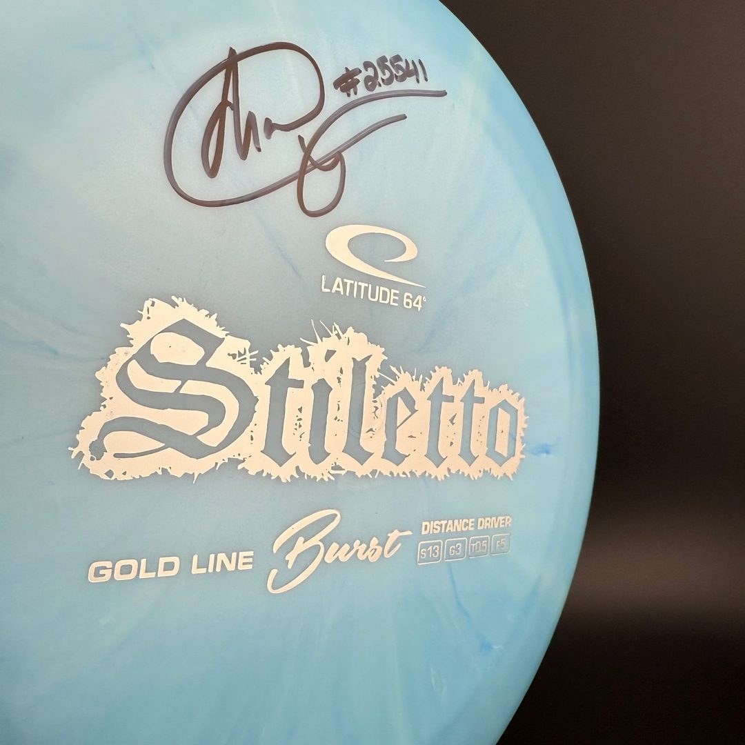 Disque Stiletto Gold Burst - Signé par Chandler Fry