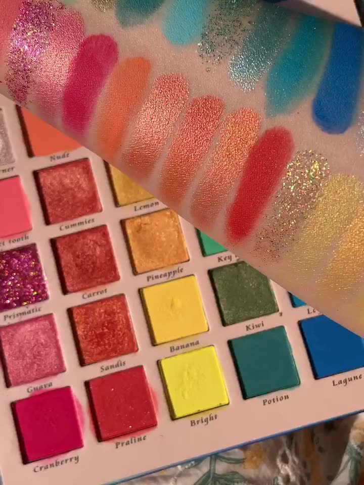 HANDAIYAN New 30 Color Pearlescent Matte Glitter Eyeshadow Palette Cross-border Makeup Fantasy Rainbow Palette - Korvel