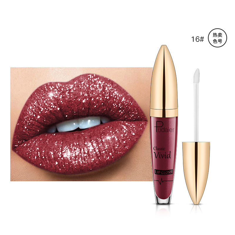 Pudaier Sip Glitter Flip Matte Pearl Lip Gloss