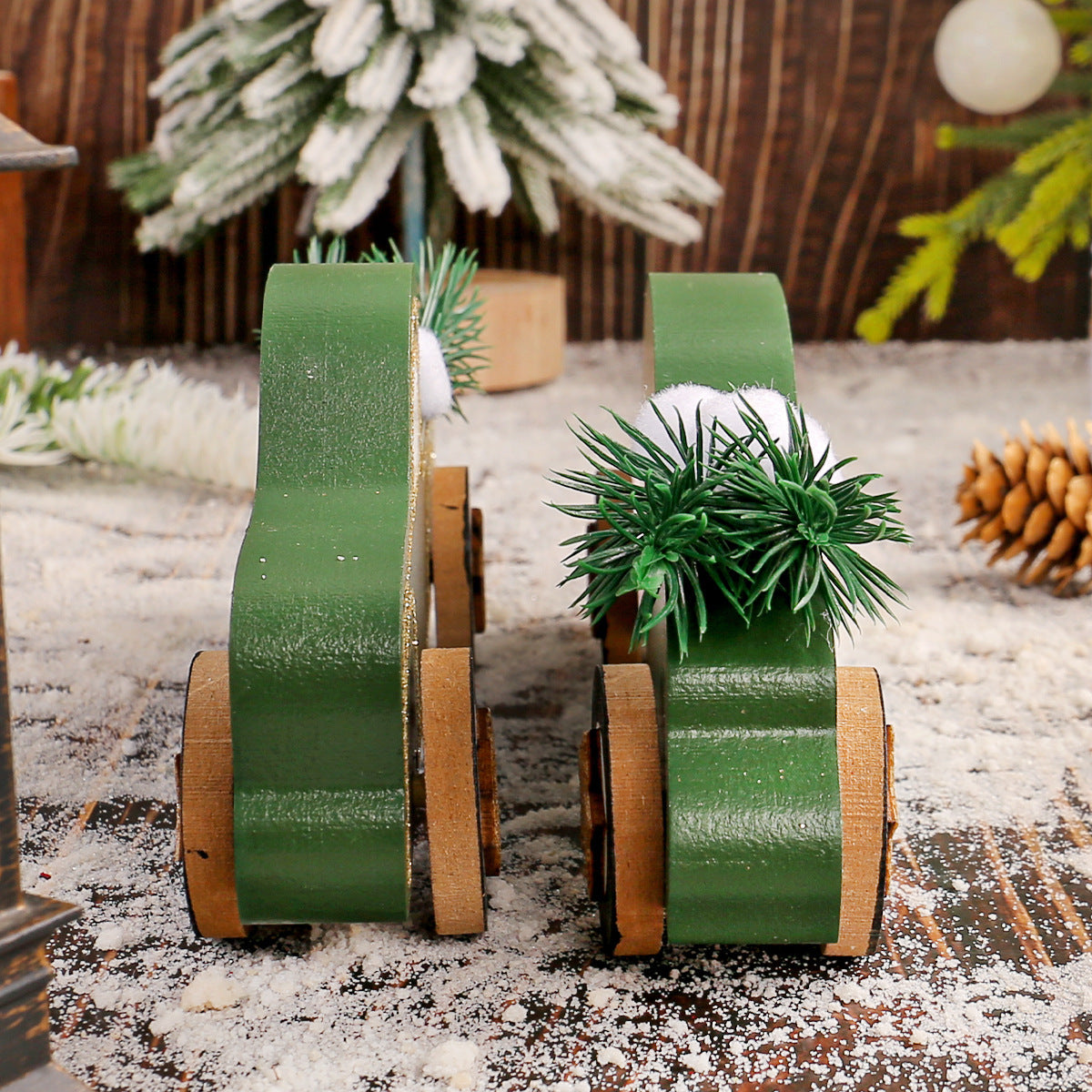 Fashionable Dark Green Car Ornament for Christmas