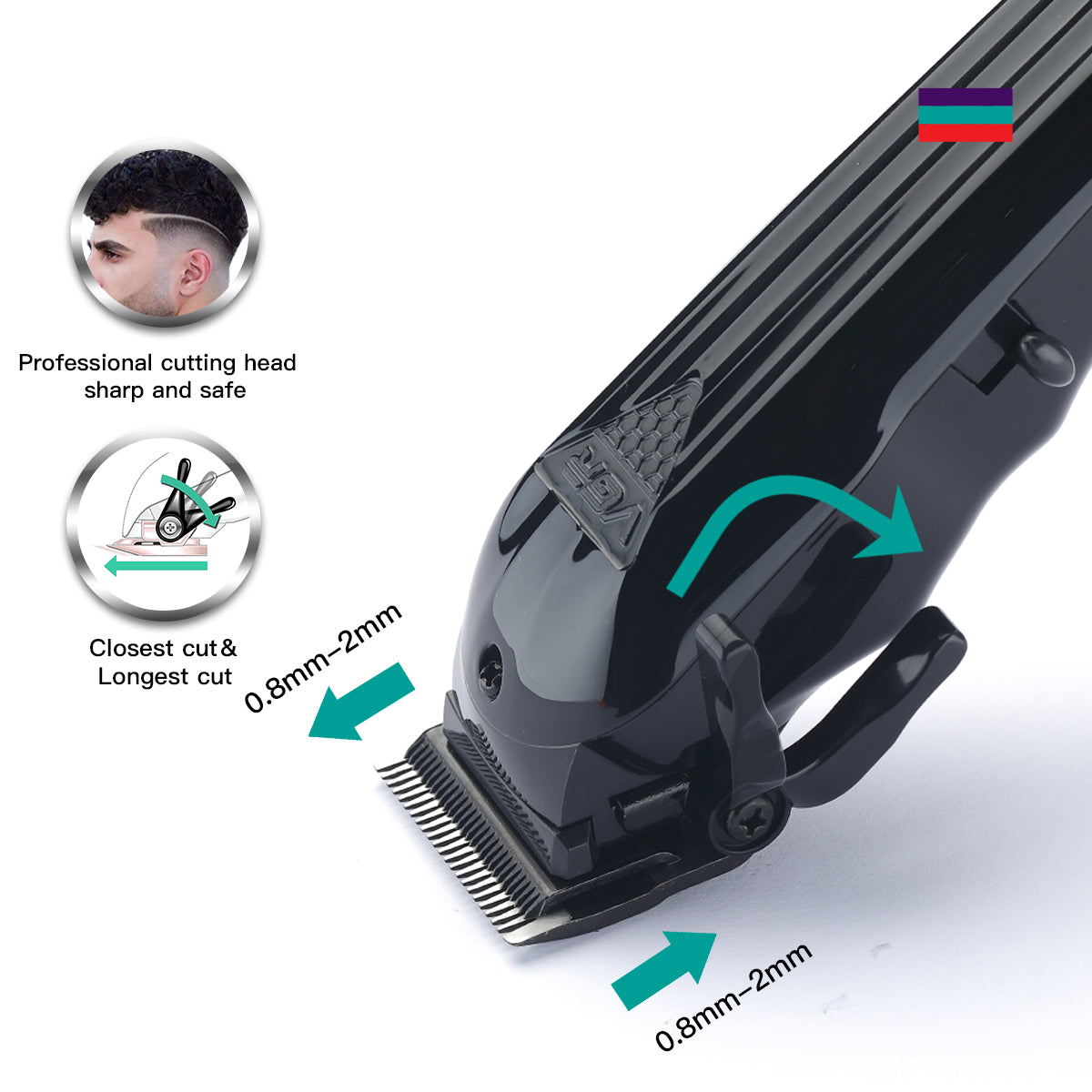 Electric Hair Clipper Fine Adjustment Gradual Change Electric Hair Salon Usb Rechargeable Household Electric Hair Clipper - Korvel