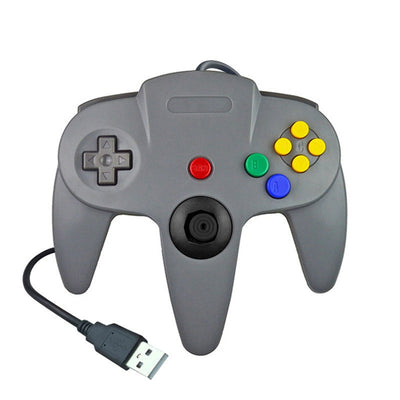 N64 USB wired game controller N64 appearance PC controller retro classic game console appearance controller - Korvel