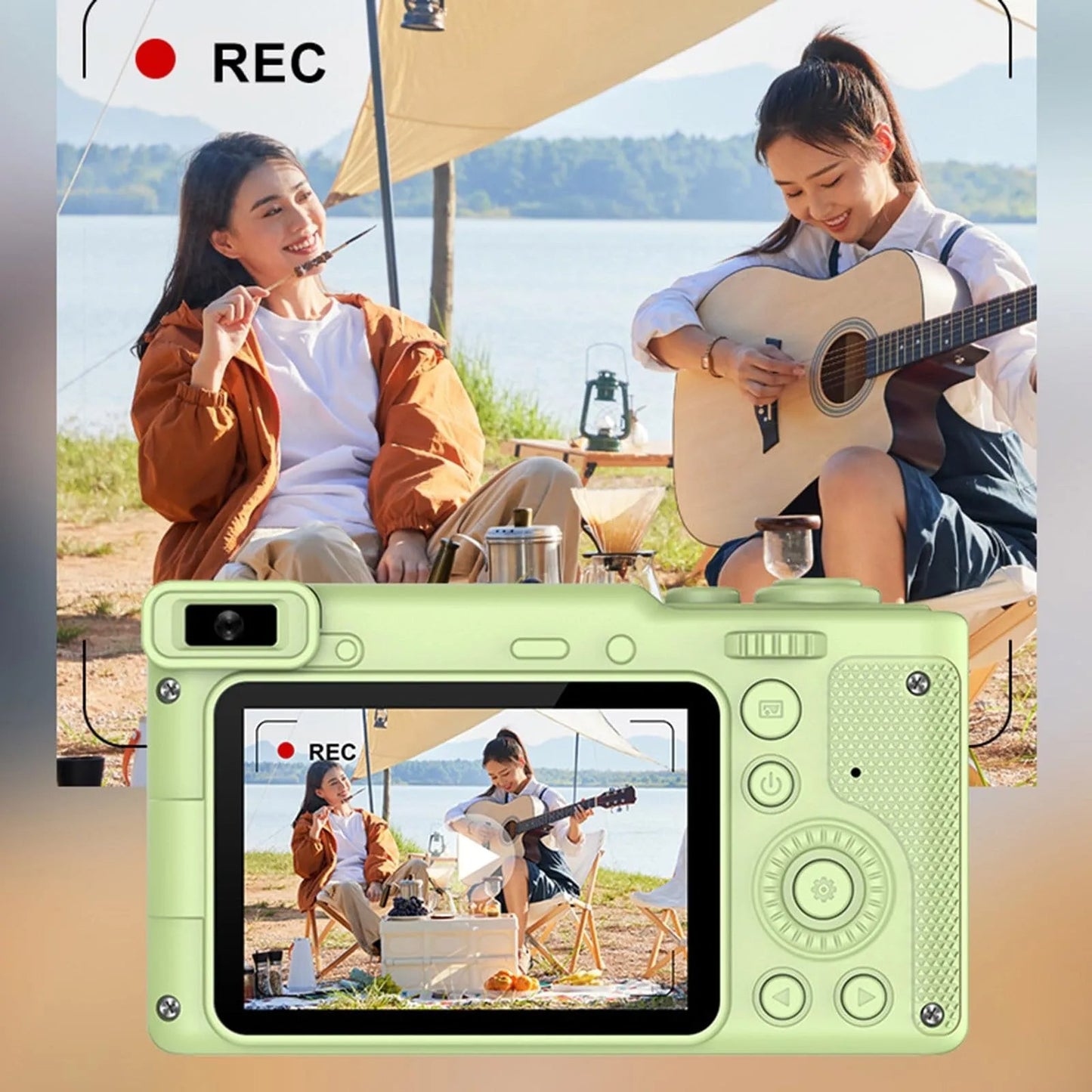 40MP Compact Digital Camera with 8X Zoom for Kids