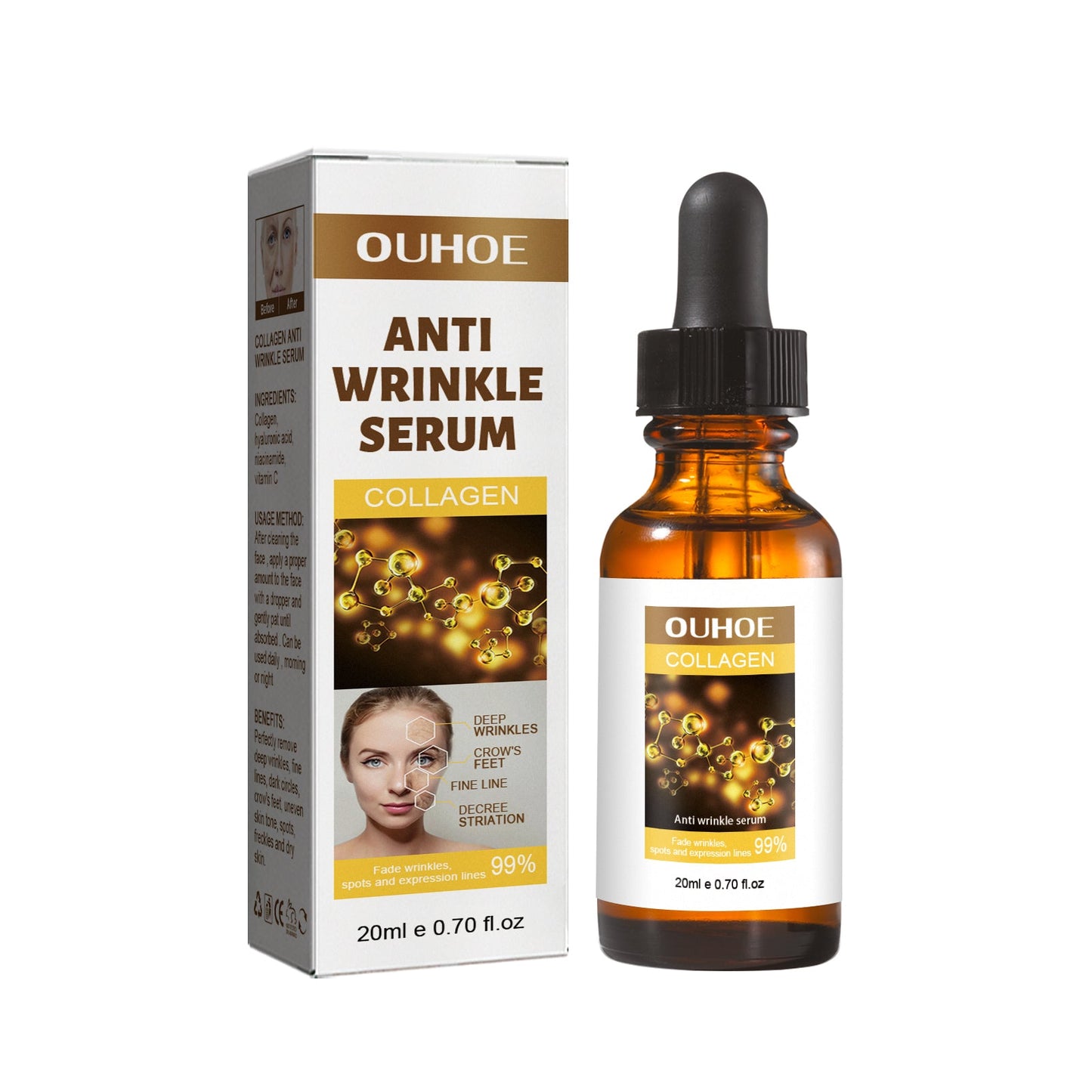 Collagen Anti-Aging Essence, Hydrating, Firming And Smoothing Lines Delicate Facial Skin Essence - Korvel