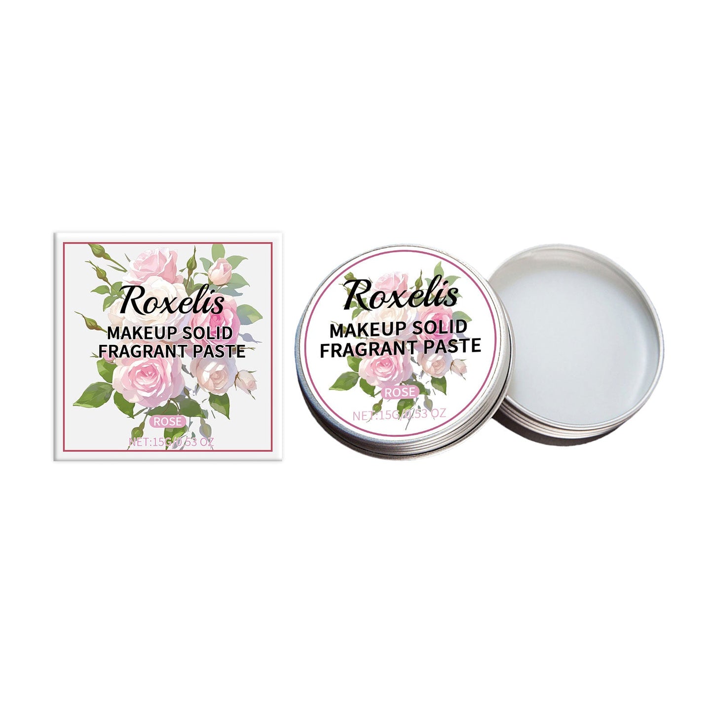 Solid Rose Balm Fresh, Light Scent, Lasting Lasting Everyday Date Charming Charm Portable Solid Balm - Korvel